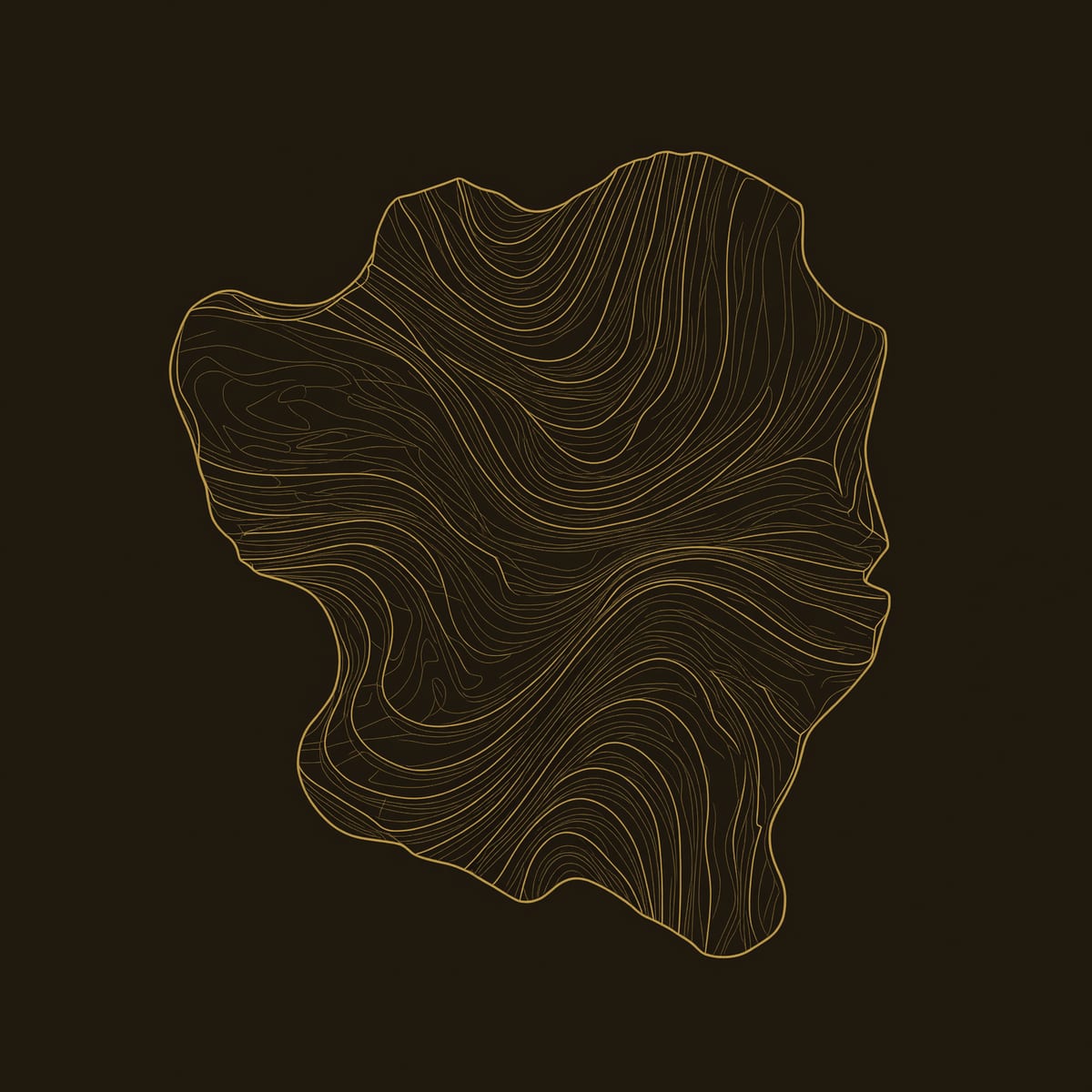 Amber Grain Contour Wall Art for a Luxury Living Room dimension diagram