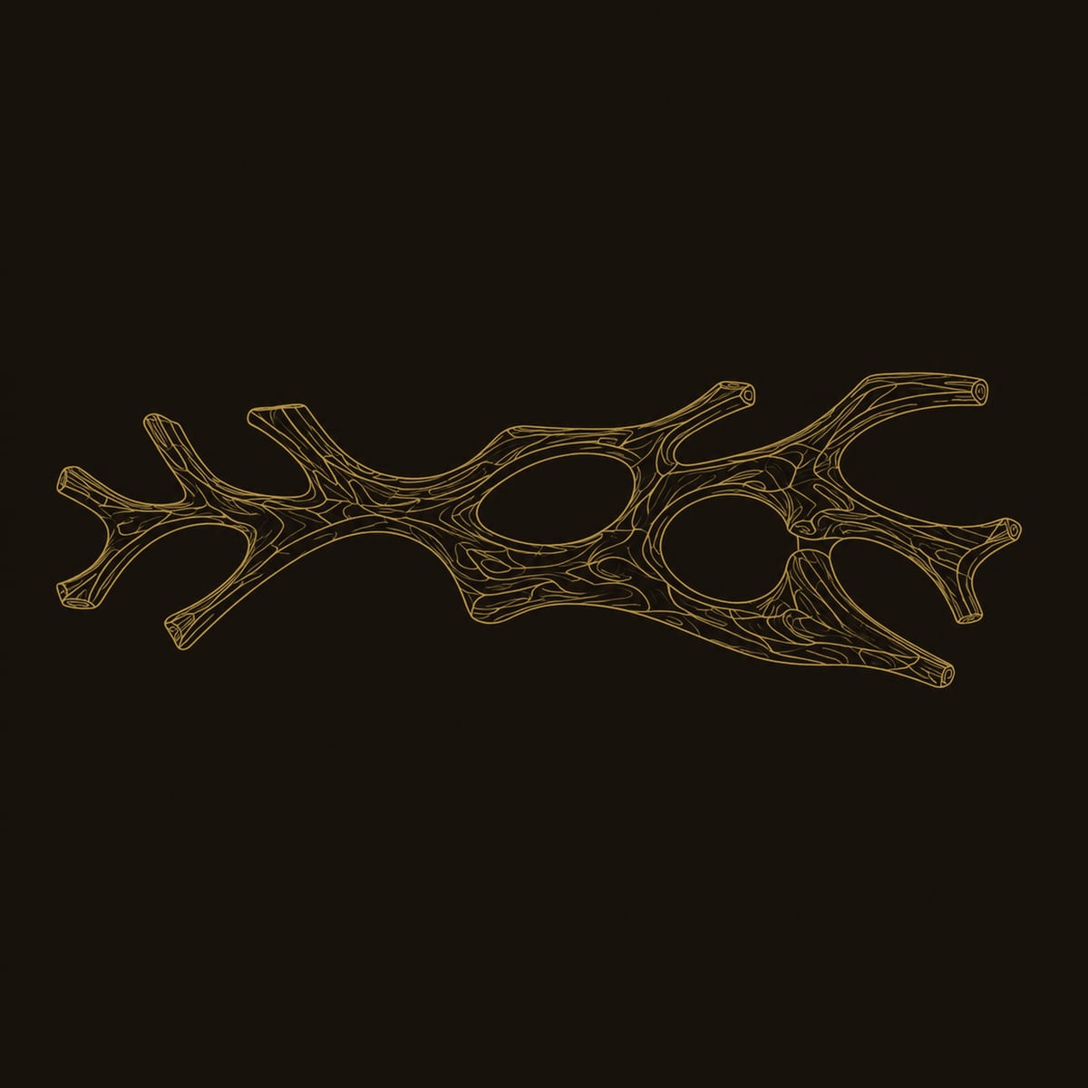 Branching Wall Sconce With Open Cutouts And Warm Back Glow dimension diagram