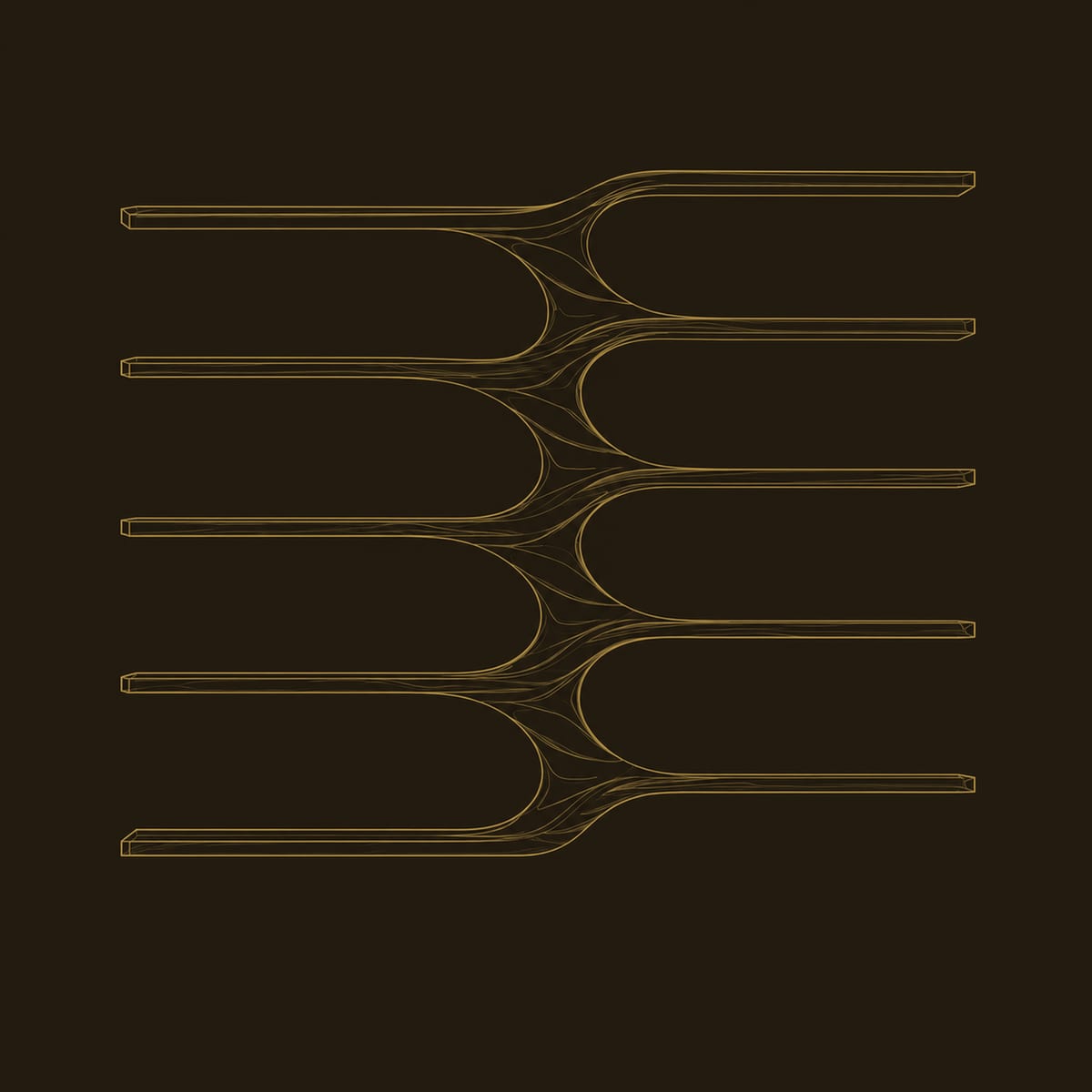 Branching Wall Shelves With Five Stacked Planks dimension diagram