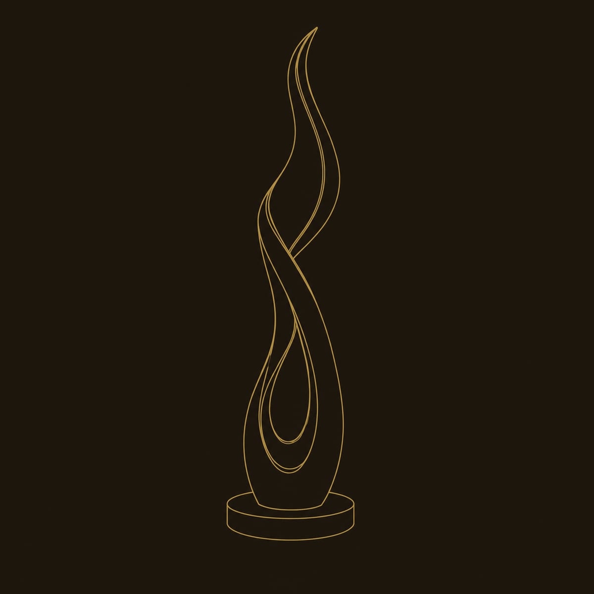 Flame Shaped Floor Lamp With A Glowing Teardrop Opening dimension diagram