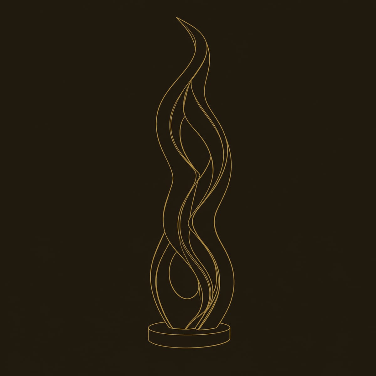 Flame Twist Floor Lamp With Carved Ribbons And Warm Glow dimension diagram