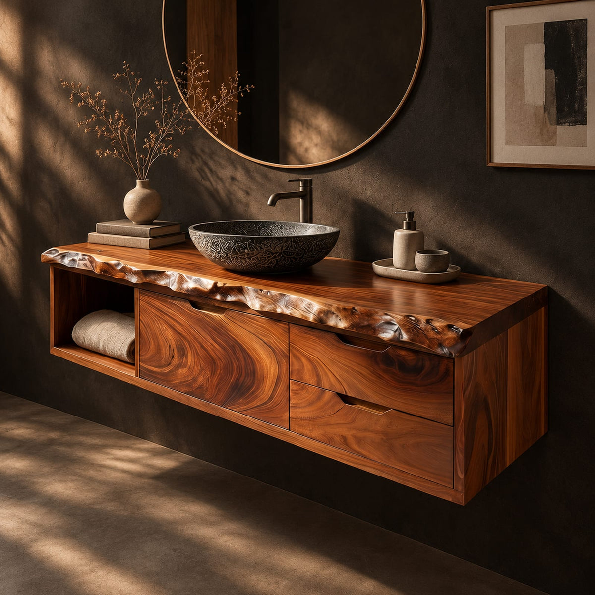 Natural wood grain detail