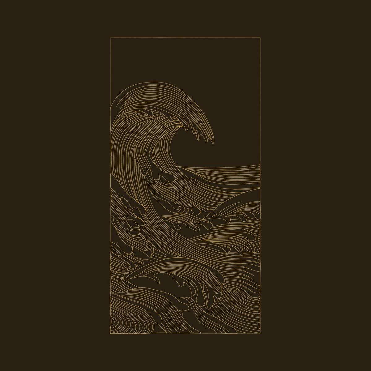 Great Wave Wall Panel for a Japandi Style Hallway dimension diagram