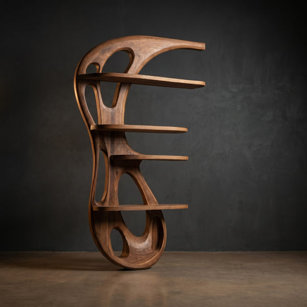 Modern Organic Bookshelf For Living Room Interior Decor