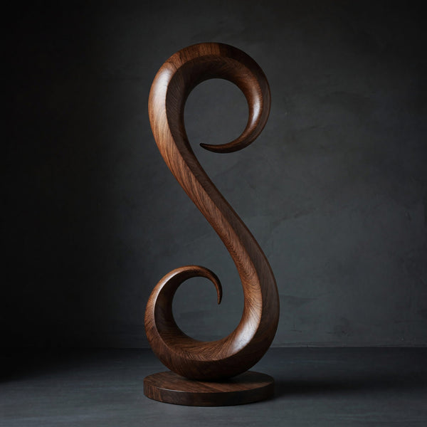Solid Wood Sculpture Wall Art Handcrafted Organic Contemporary Landscape Home