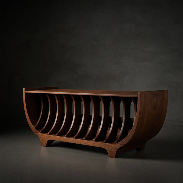 Solid Wood Record Player Stand Vinyl Storage Apartment Interior Space