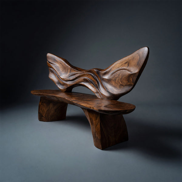 Solid Wood Outdoor Garden Bench Live Edge Solid Entryway Home Seating