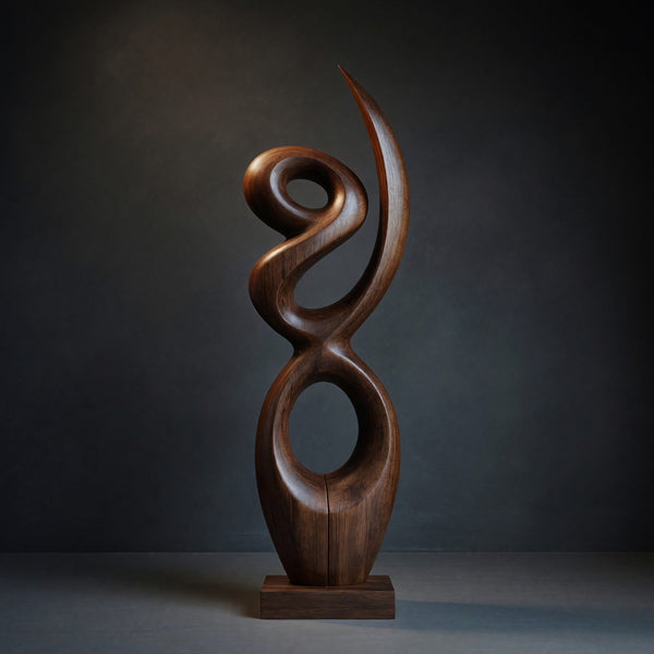 Solid Wood Sculpture Wall Art Handcrafted Abstract Living Room