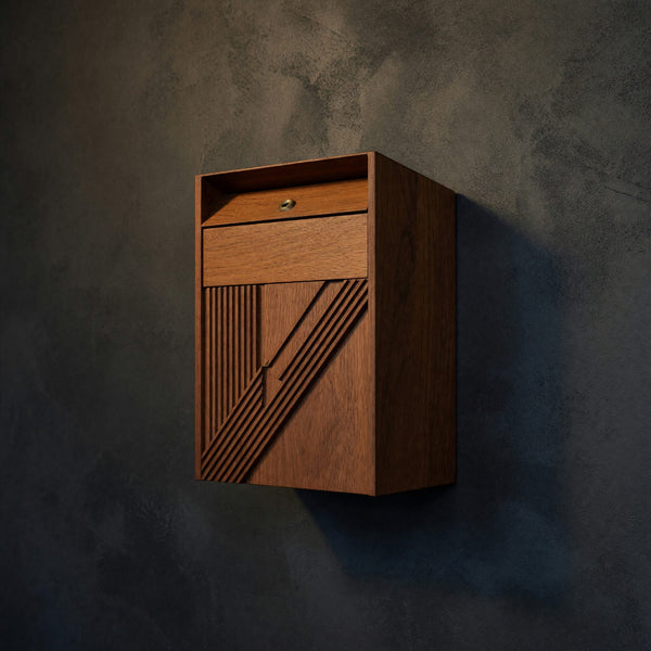 Solid Wood Mailbox Post Farmhouse Solid Sculpture Patio Yard Decoration