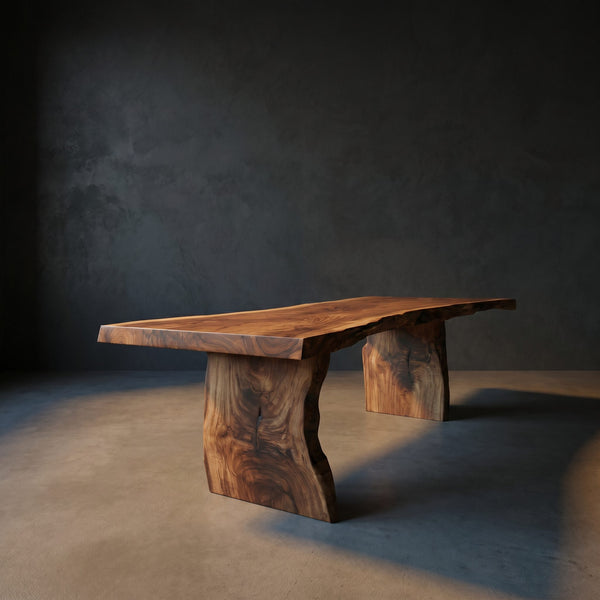 Rustic Live Edge Dining Table For Dining Area