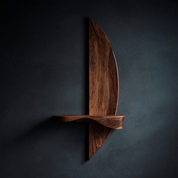 Solid Wood Natural Wood Floating Shelves Shelf Sculptural Entryway