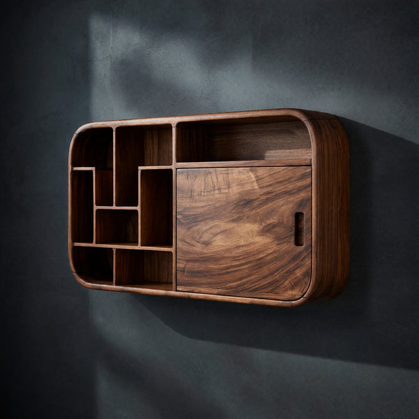 Solid Wood Bathroom Cabinet Capsule Modern