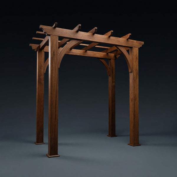 Solid Wood Pergola Rustic Garden Arbor Arch Outdoor Pathways