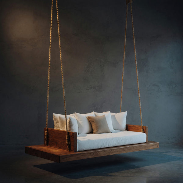 Solid Wood Porch Swing Hanging Ceiling Living Room Studio