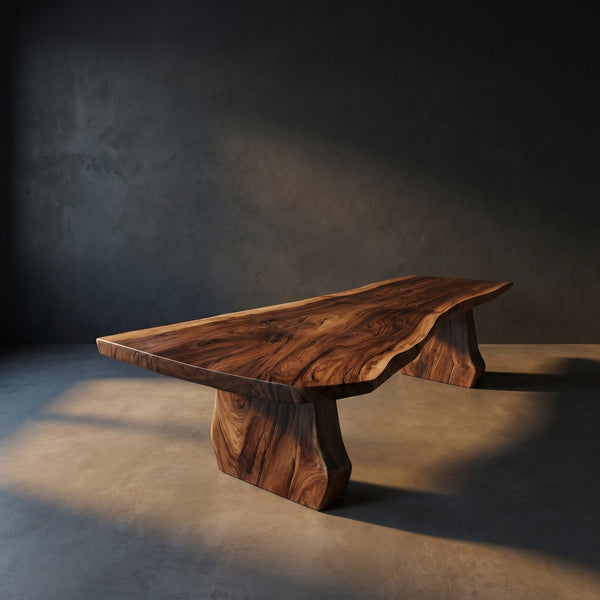 Contemporary Sculpted Base Dining Table For Modern Dining Interior
