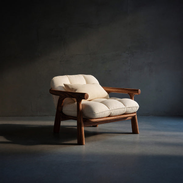 Solid Wood Chair Minimalist Accent Without Cushion Living