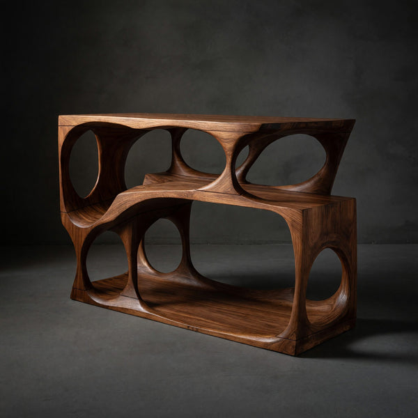 Solid Wood Record Player Stand Scandinavian Cabinet Living Room Space