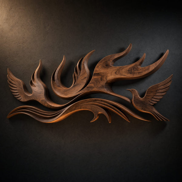 Scandinavian Contour Wall Decor For Lake House Interior