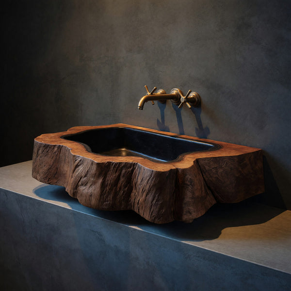 Solid Wood Sink Vanity Farmhouse Wall Mounted Bathroom