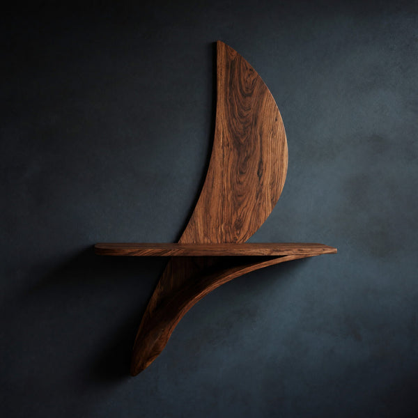 Solid Wood Natural Wood Floating Shelves Artistic Wall Shelf Modern Living