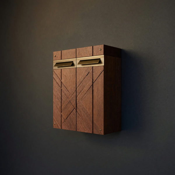 Solid Wood Mailbox Post Solid Sculpture Outdoor Rustic Patio