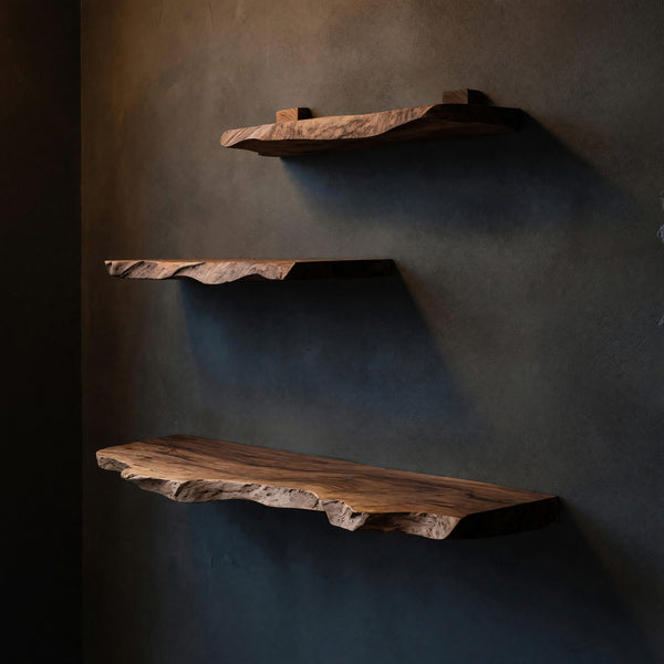 Solid Wood Natural Wood Floating Shelves Mid Century Solid Shelf Xmas