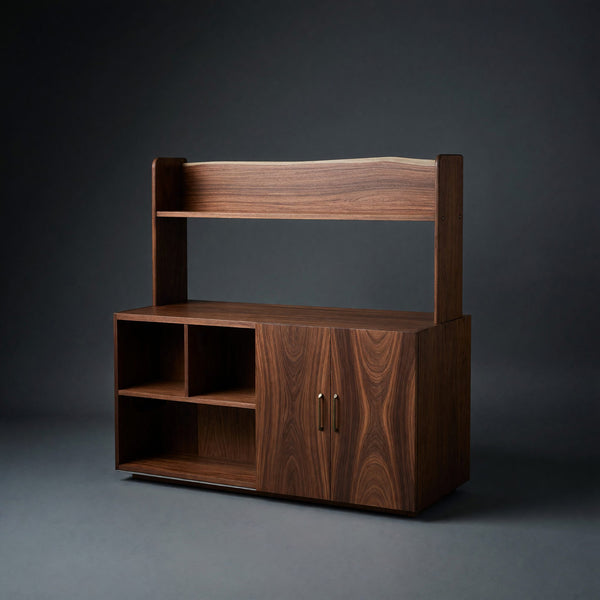 Solid Wood Bar Table Outdoor With Hidden Storage Garden Poolside