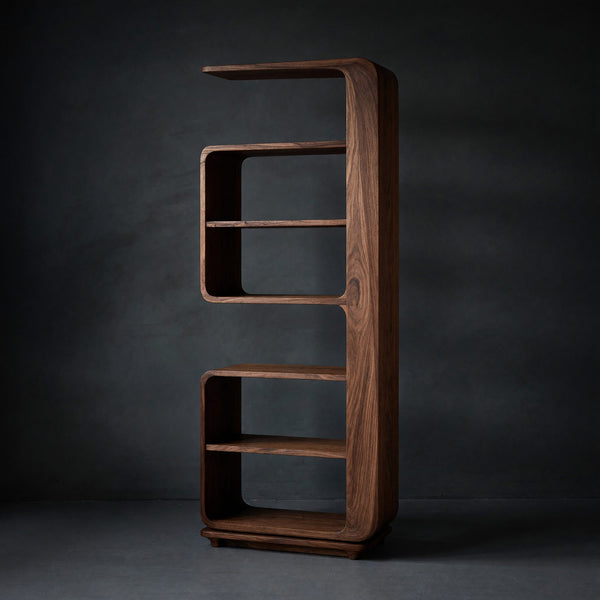 Solid Wood Standing Shelf Minimalist Living Room