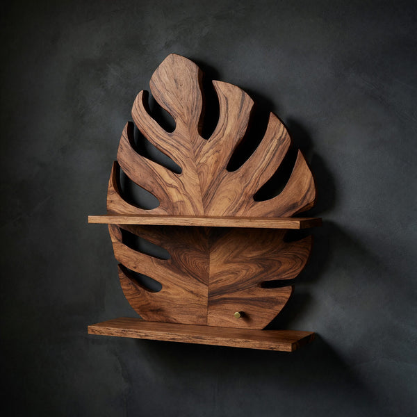 Solid Wood Corner Wall Bathroom Shelf Leaf, II