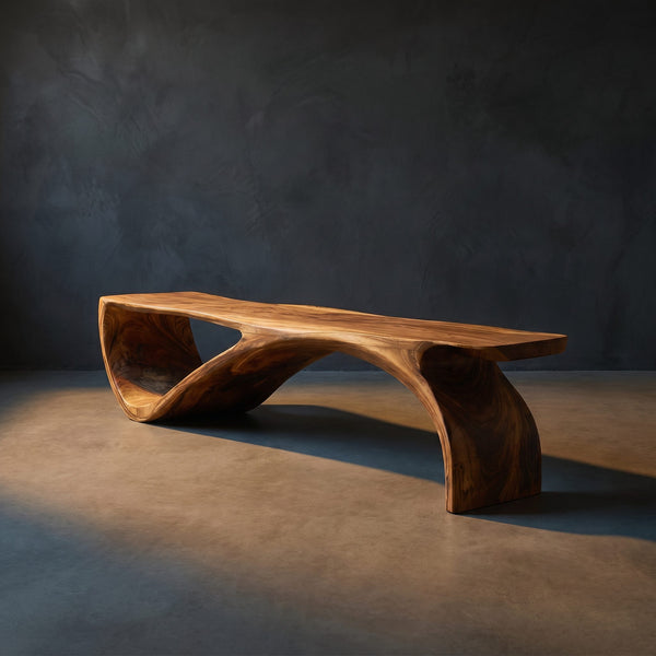 Architectural Bench Sculpted For Modern Hallway Decor