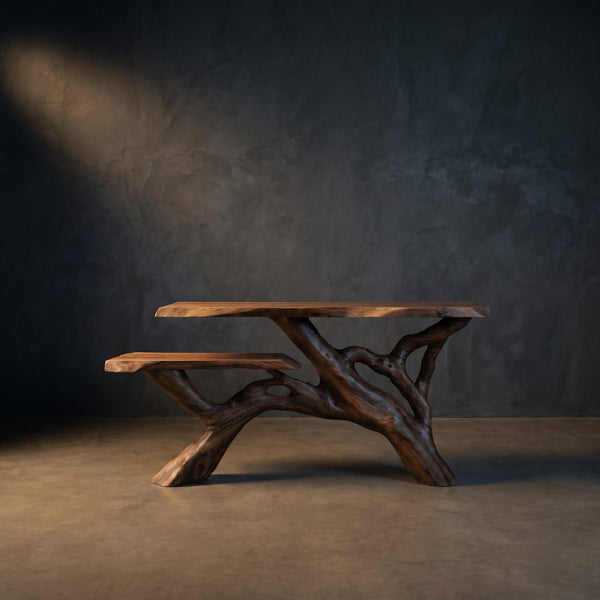 Garden Natural Wood Entryway Bench Table For Room Styling