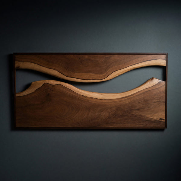 Solid Wood Headboard Artistic Live Edge Bedroom Centerpiece