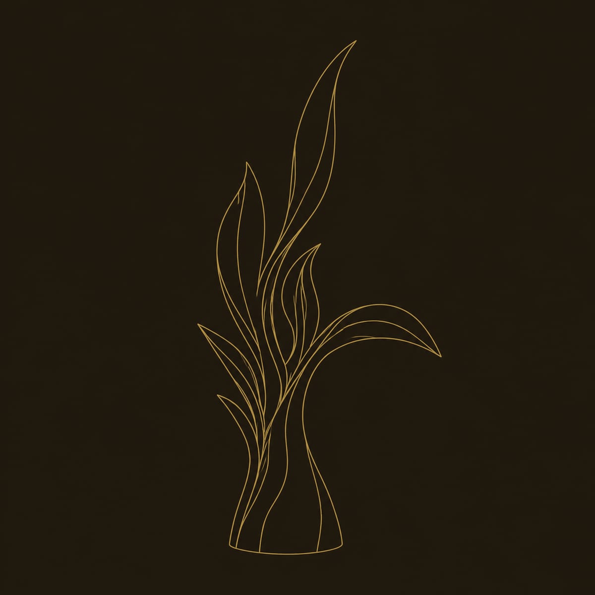 Leaf Form Wood Sculpture With Layered Blades Rising From One Base dimension diagram
