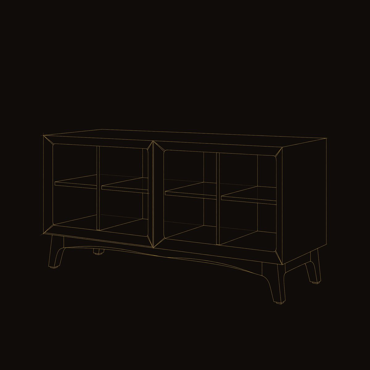 Solid Wood Record Player Stand Modular Vinyl Storage Cabinet Audiophile Lounge dimension diagram