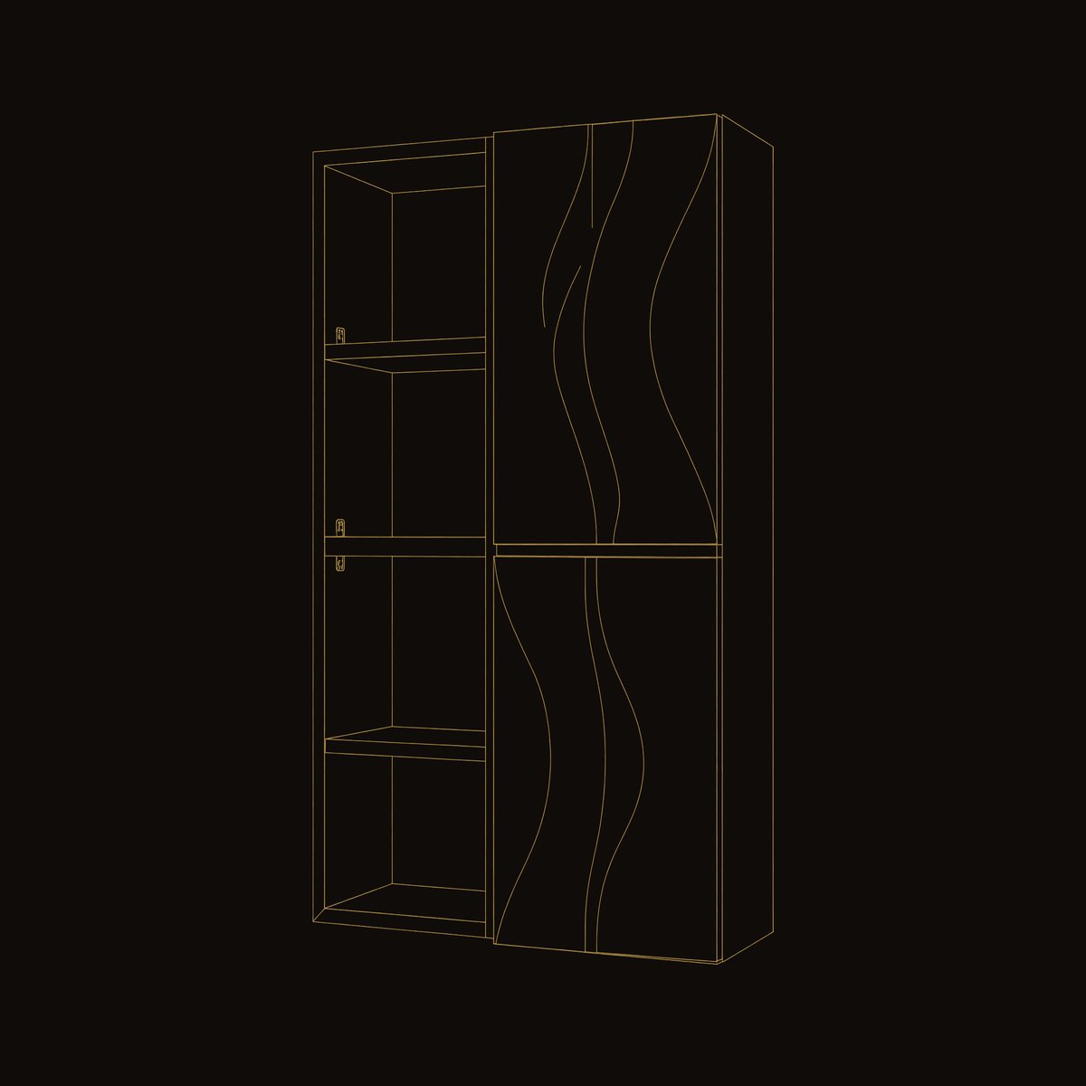 Solid Wood Corner Wall Bathroom Shelf Mounted Cabinet dimension diagram