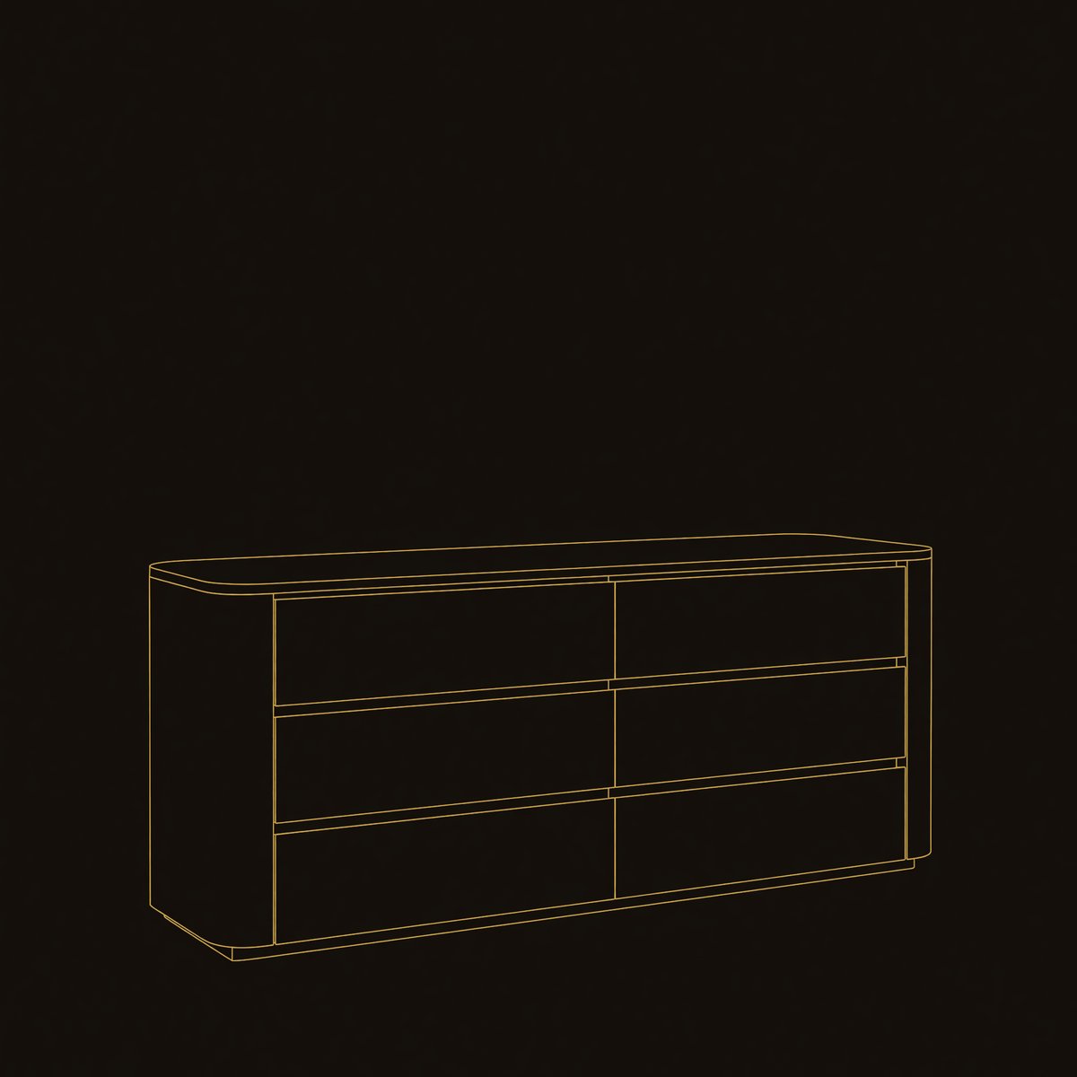 Solid Wood Sideboard Quiet Luxury Living Room dimension diagram