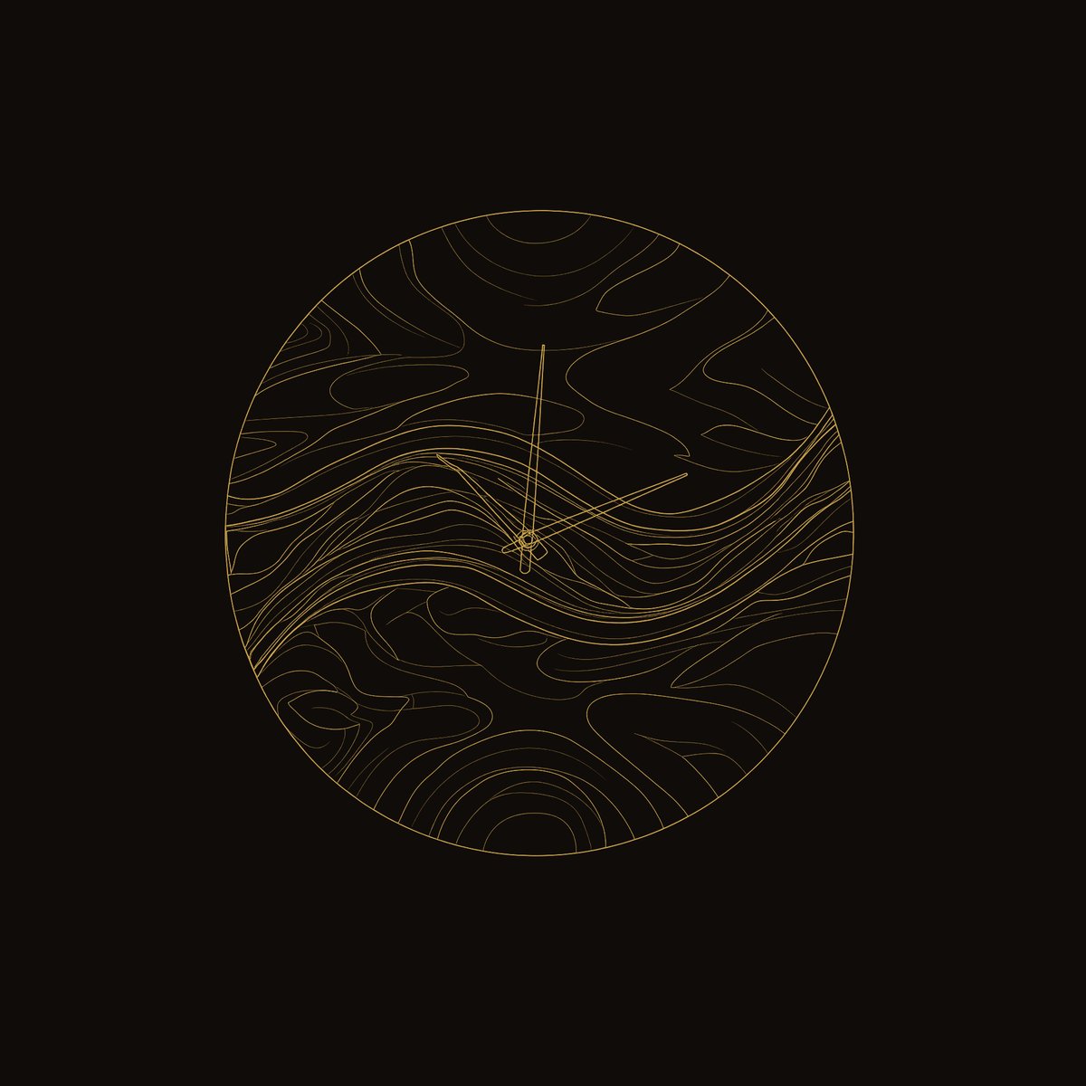 Solid Wood Clock Minimal Sculptural Wall Living Room dimension diagram