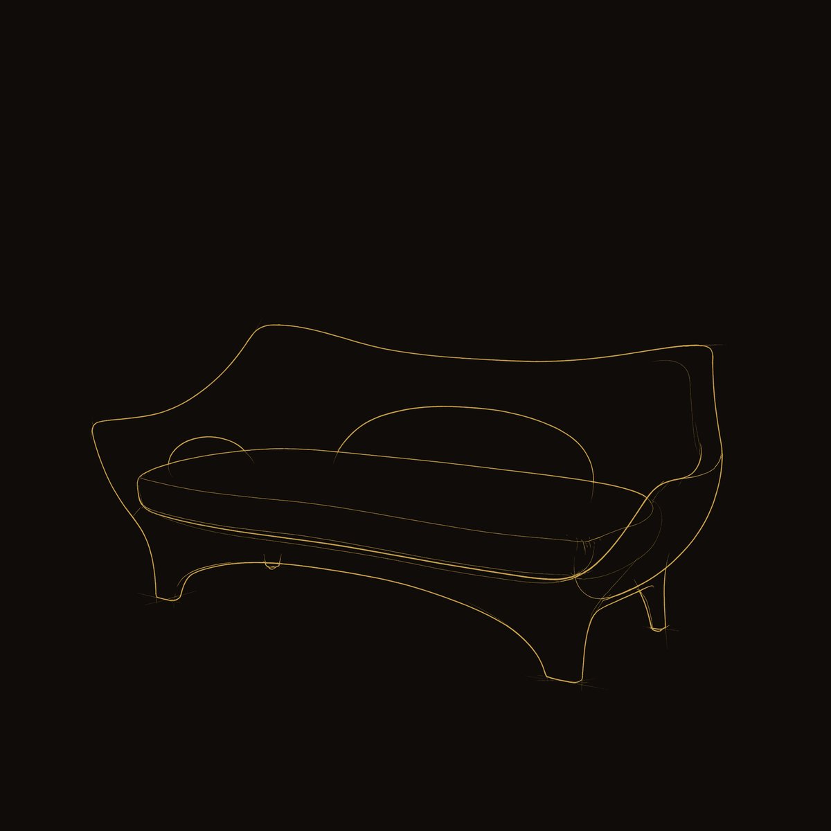 Solid Wood Sofa With Sculptural Shape Home Living dimension diagram