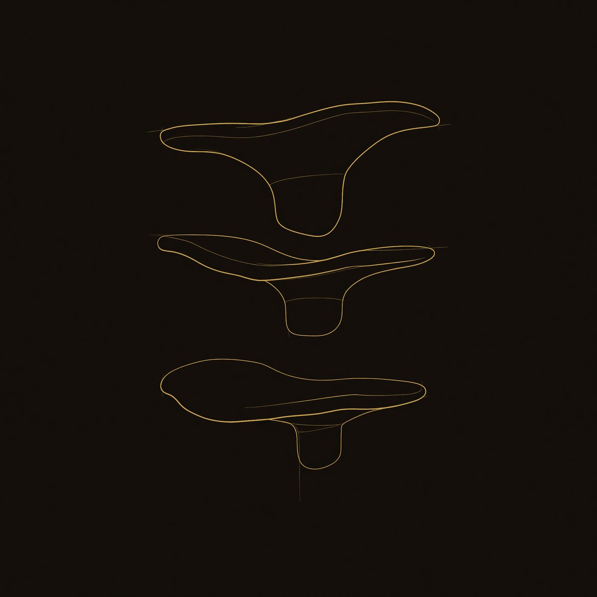Solid Wood Mushroom Shelf Live Edge Minimalist dimension diagram