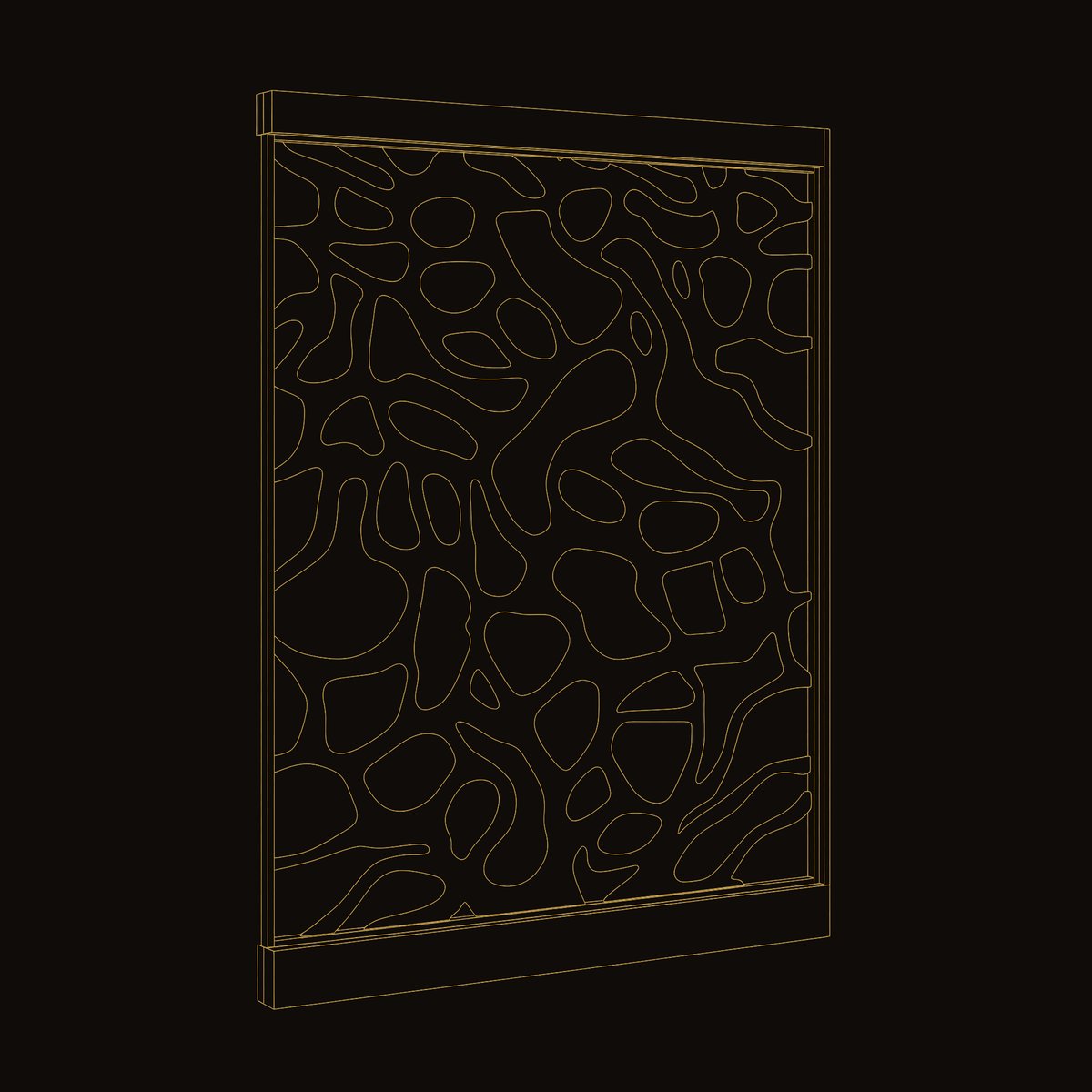 Solid Wood Room Divider With Openwork Bedroom dimension diagram