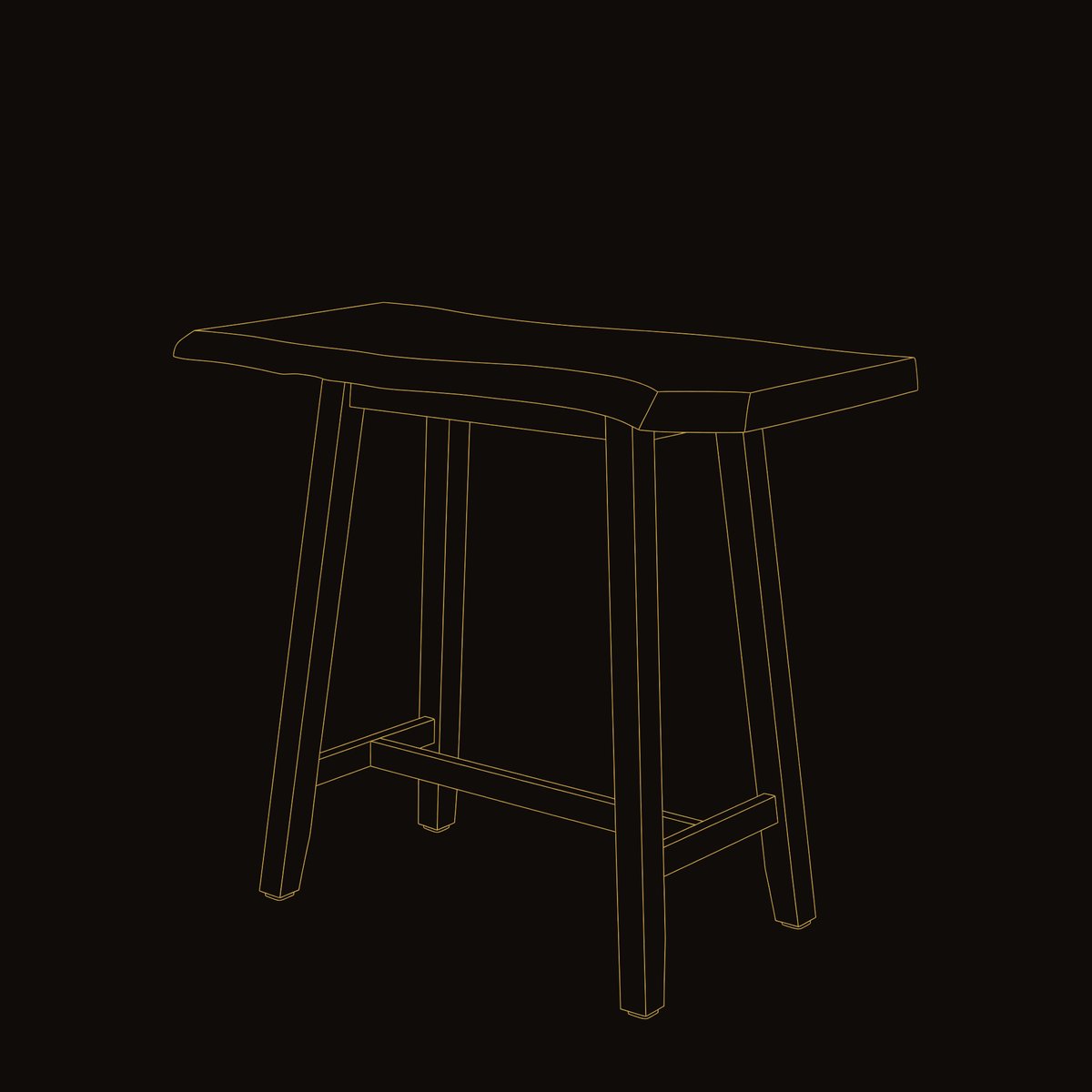 Solid Wood Bar Table Live Edge Solid Balcony Rail Mount Outdoor dimension diagram