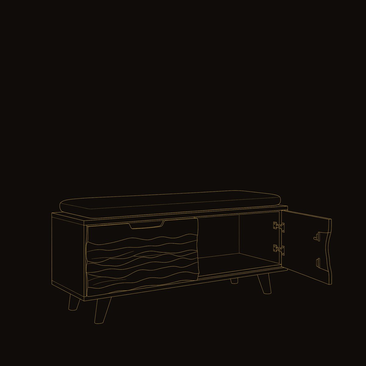 Solid Wood Shoe Storage Bench Rustic Cabinet Entryway Hallway Mudroom Placement dimension diagram