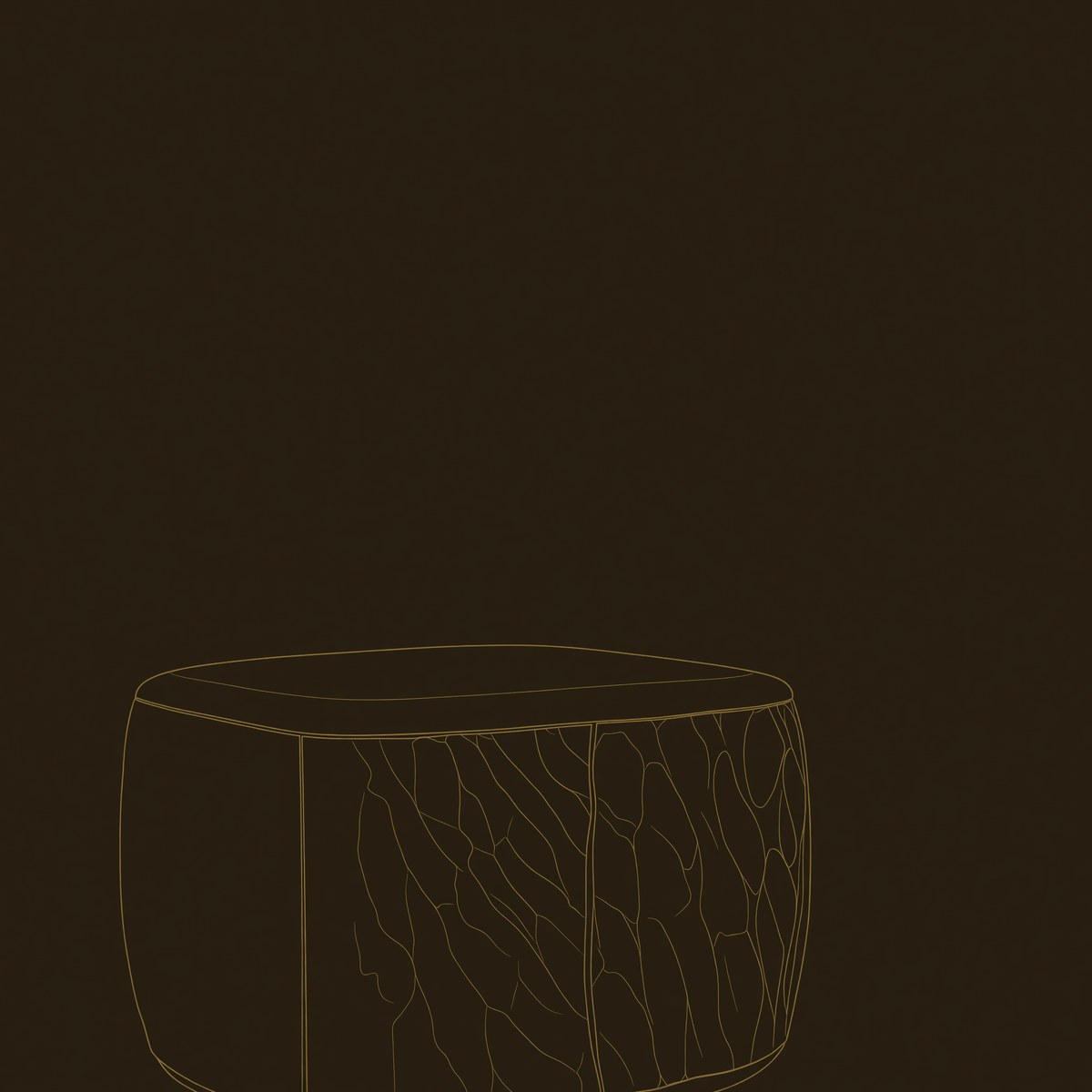 Artistic Carved Side Table For Living Room dimension diagram