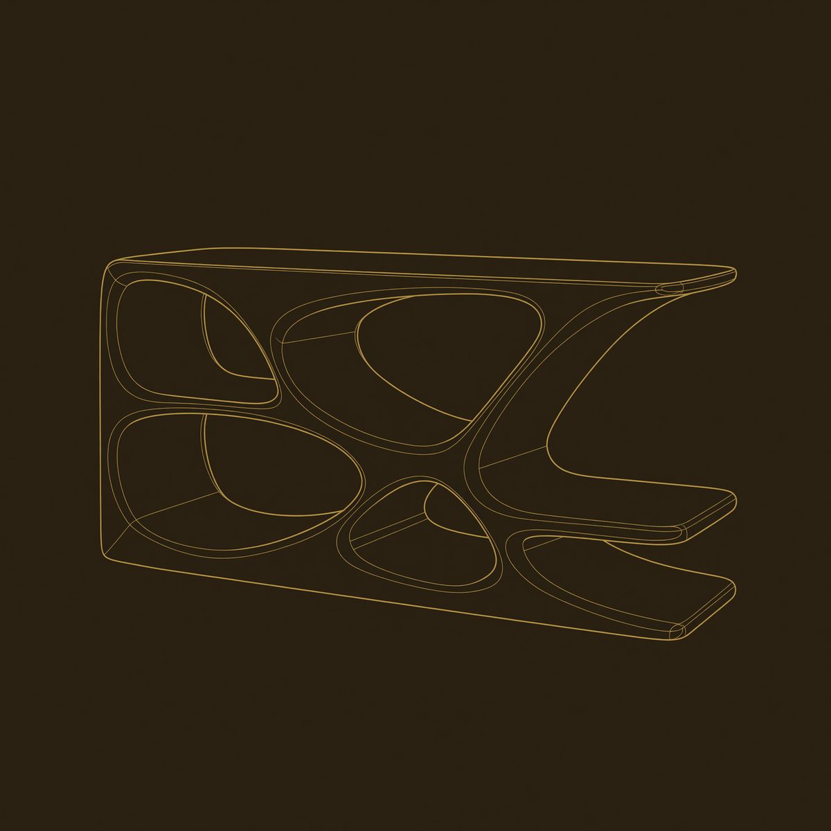 Burled Walnut Console Table for a Living Room dimension diagram