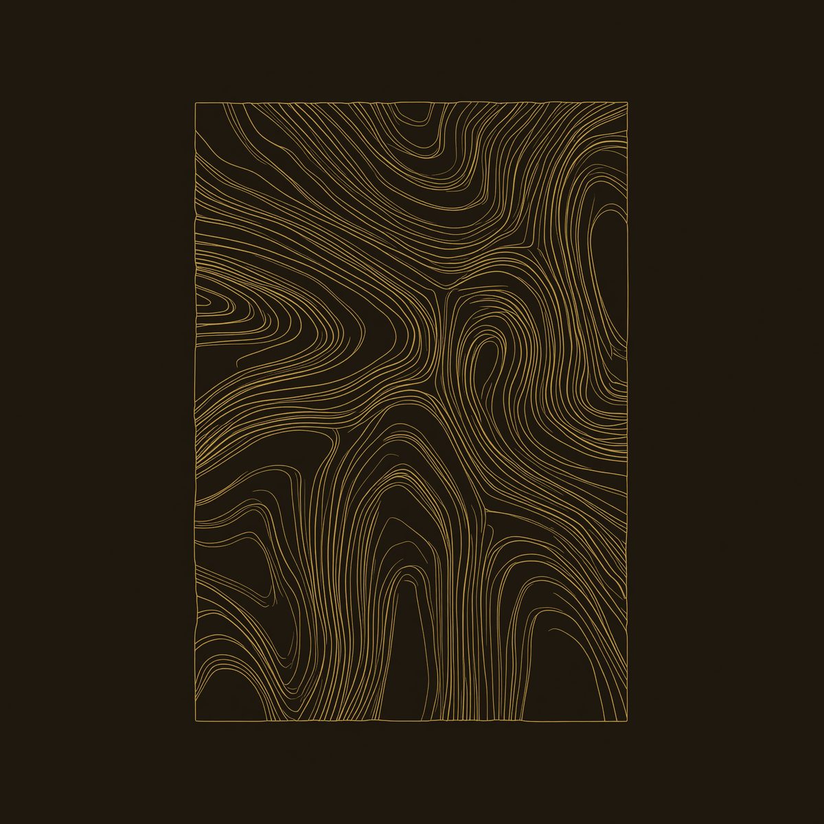 Chisel-Cut Contour Lines, Dark Walnut Relief Panel dimension diagram