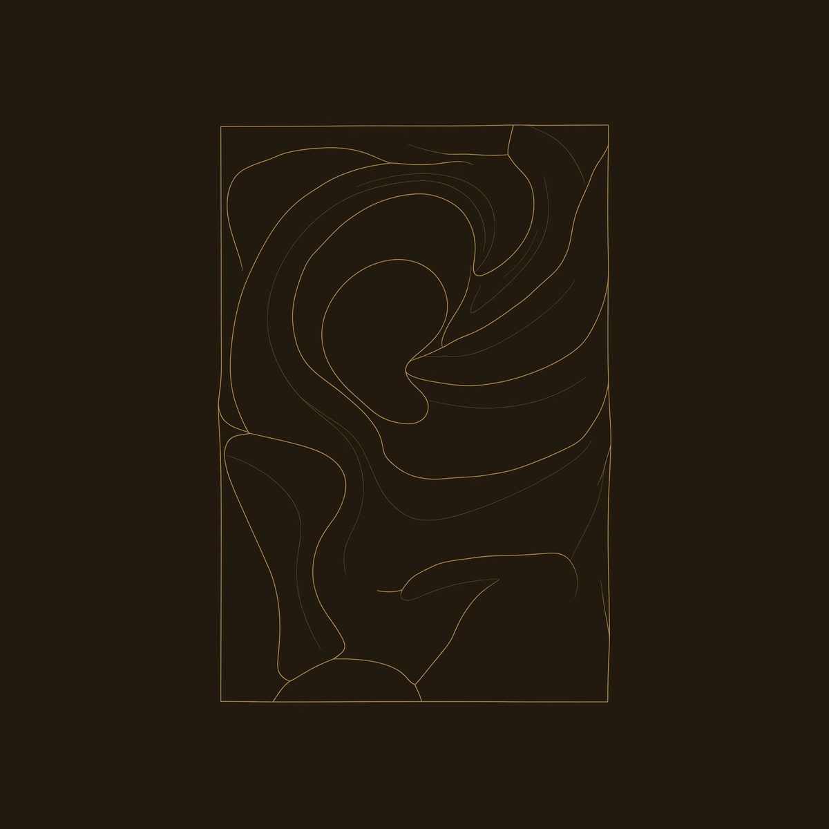Coiled Dune Walnut Wall Art Panel with Open Center dimension diagram