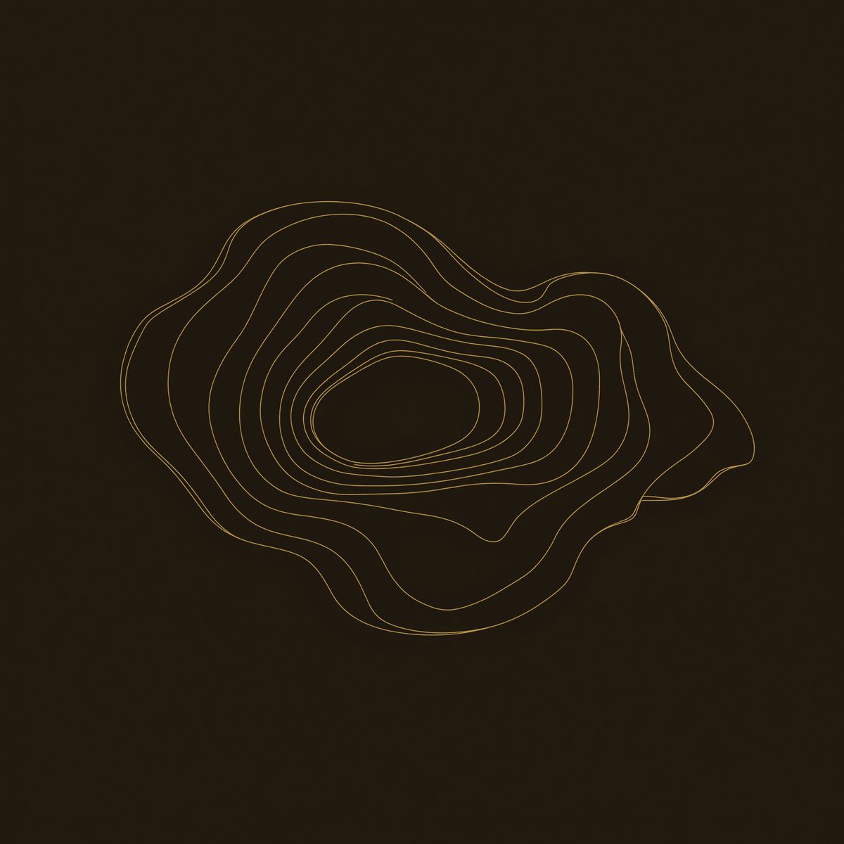 Concentric Contours in Oak, a Carved Wall Relief dimension diagram