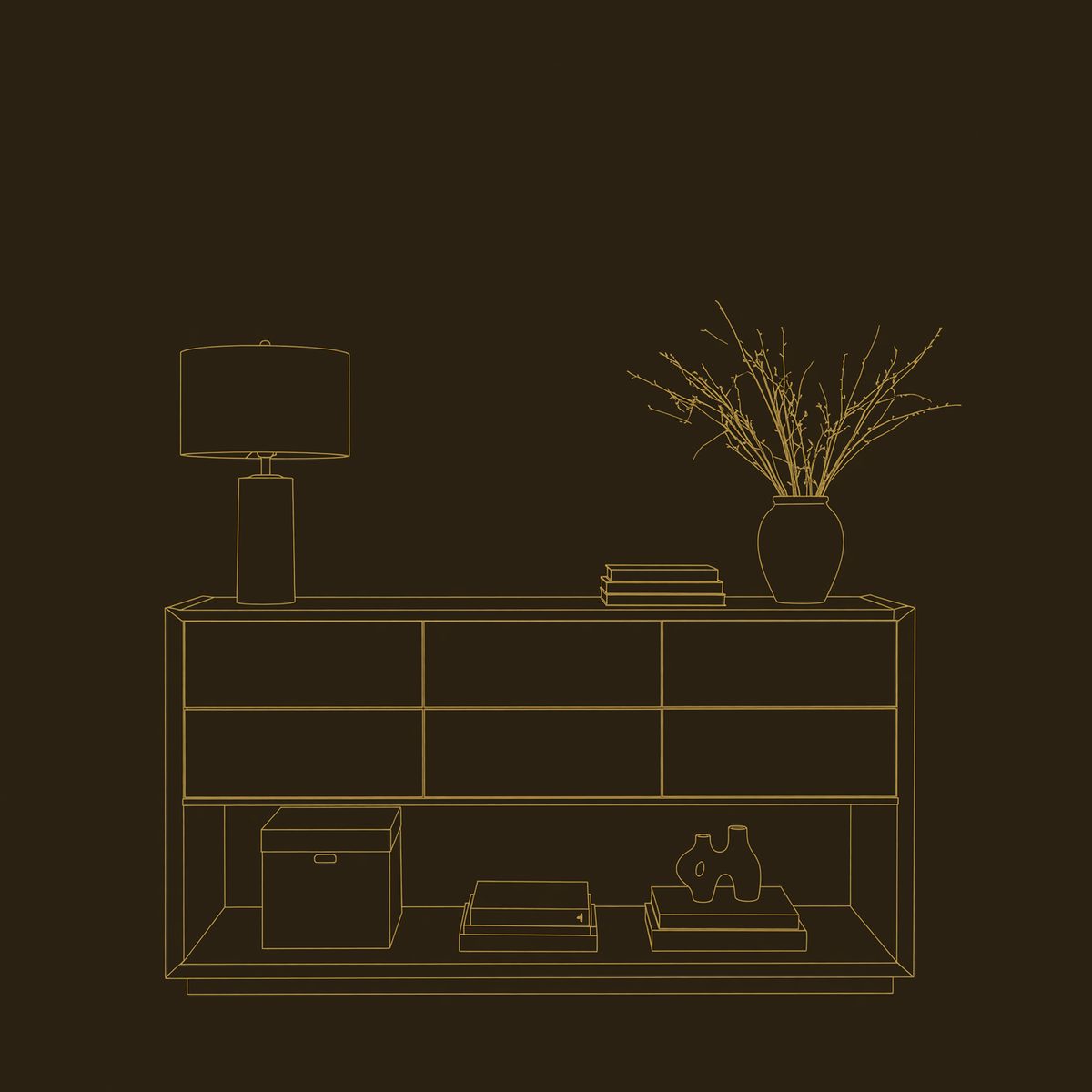 Console Table for an Entryway That Needs Drawers dimension diagram