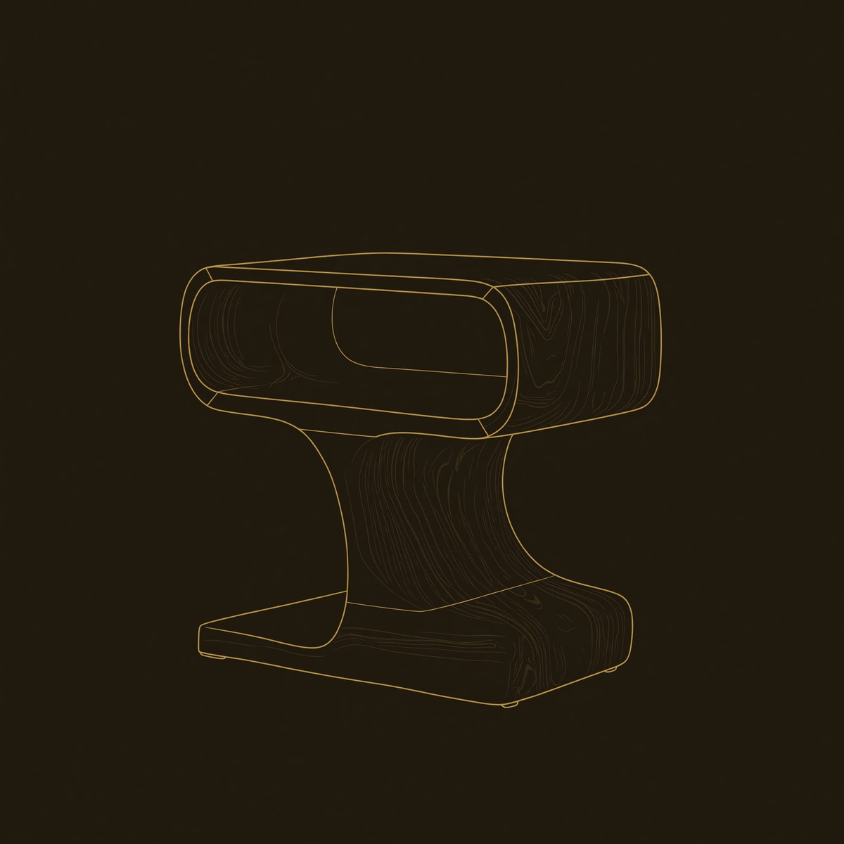 Handcrafted Side Table With Minimal Style For Living dimension diagram