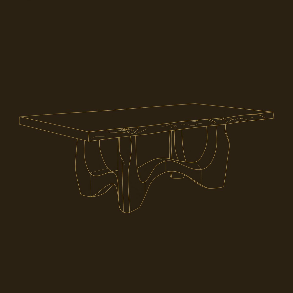 Live Edge Banquet Table For Wine Dining Room dimension diagram